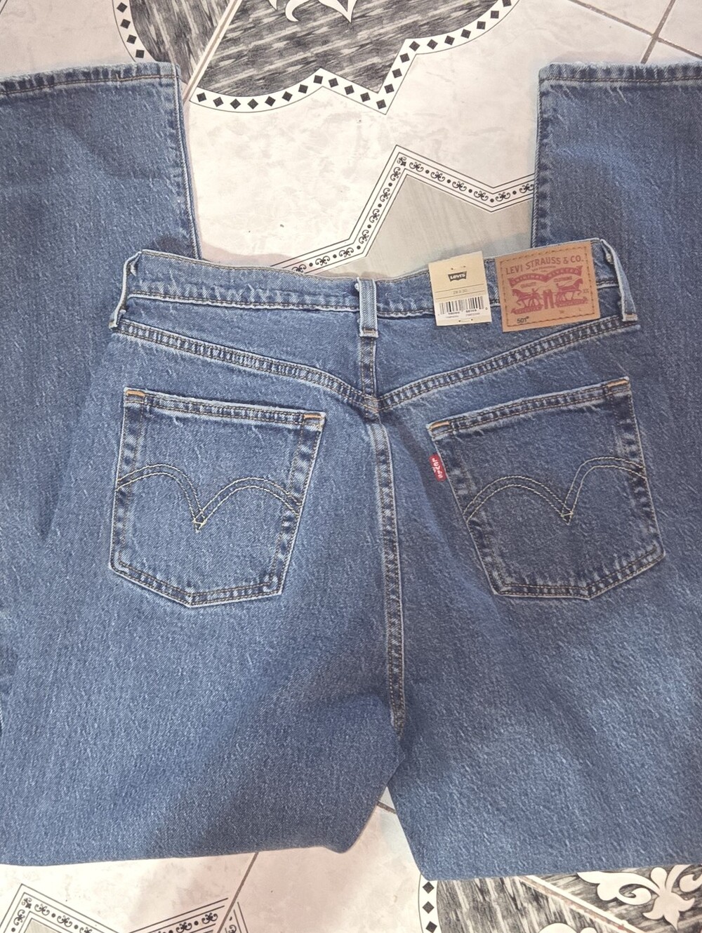 Levis 501 Light Stretch Straight Leg Ladies Jeans 29x30 NWT